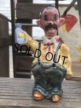 Vintage Drunk 6 Eyes Decanter Bottle (B745)
