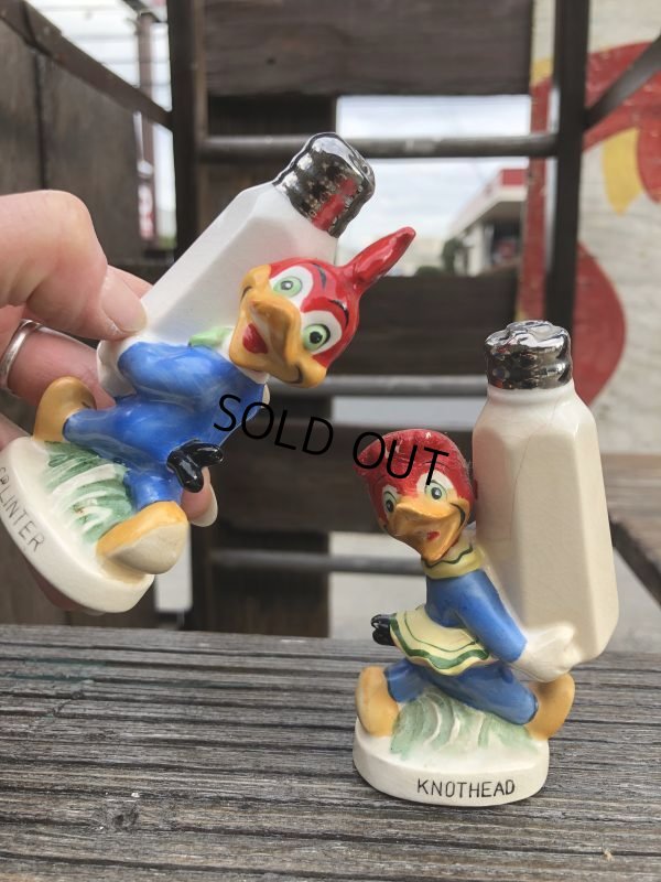 画像9: 50s Vintage NAPCO Walter Lantz  Woody Woodpecker Salt & Pepper Shakers (B748)