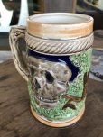 画像6: 60s Vintage Six Flags Over Texas Skull Ceramic Stein Jug (B753)