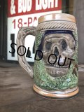 60s Vintage Six Flags Over Texas Skull Ceramic Stein Jug (B753)