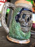 画像7: 60s Vintage Six Flags Over Texas Skull Ceramic Stein Jug (B753)