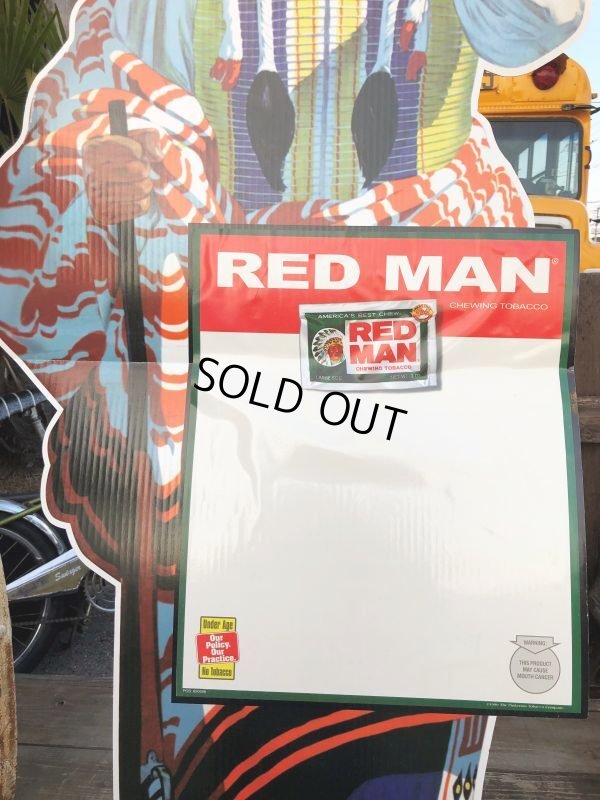 画像7: 【店舗引き取り限定】Vintage Red Man Chewing Tobacco Store Display Cardboard Sign (B754)