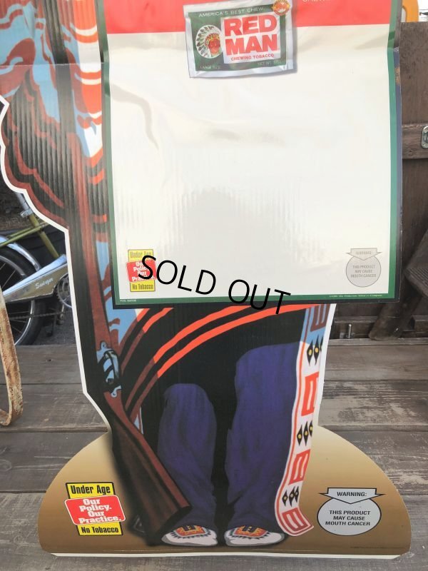 画像6: 【店舗引き取り限定】Vintage Red Man Chewing Tobacco Store Display Cardboard Sign (B754)