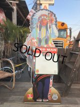 【店舗引き取り限定】Vintage Red Man Chewing Tobacco Store Display Cardboard Sign (B754) 