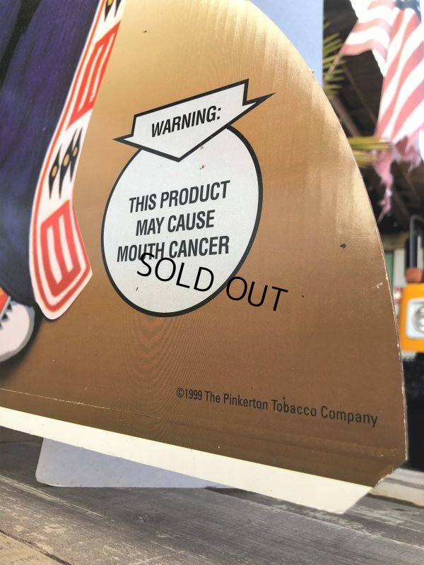 画像5: 【店舗引き取り限定】Vintage Red Man Chewing Tobacco Store Display Cardboard Sign (B754)