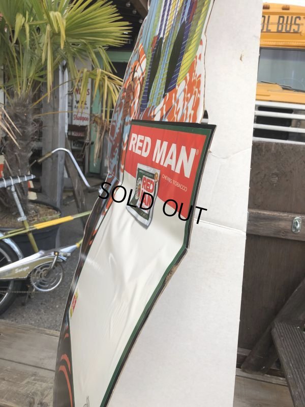 画像10: 【店舗引き取り限定】Vintage Red Man Chewing Tobacco Store Display Cardboard Sign (B754)
