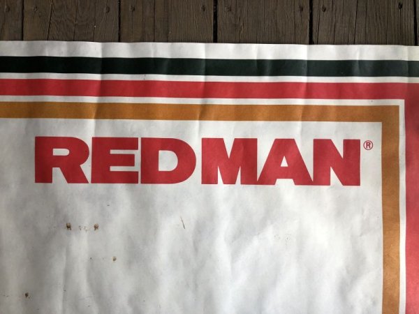 画像8: Vintage Red Man Chewing Tobacco Store Display Banner Sign (B755)