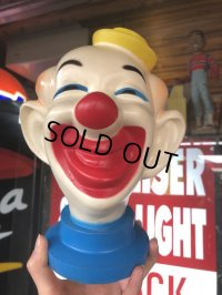 Vintage Clown Vinyl Coin Bank (B759)