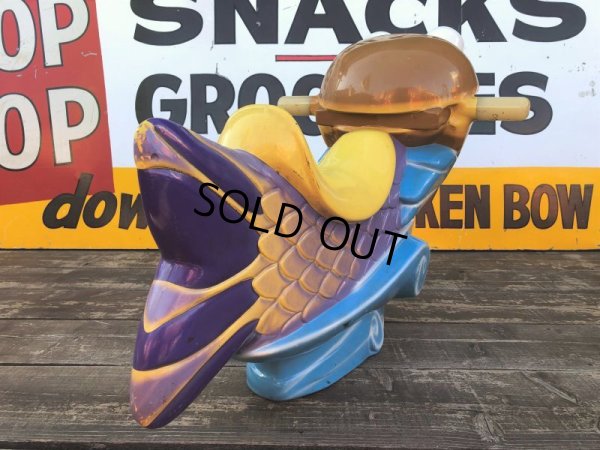 画像7: 70s Vintage McDonald Playground Ride-on Hamburger Filet O Fish (B762)