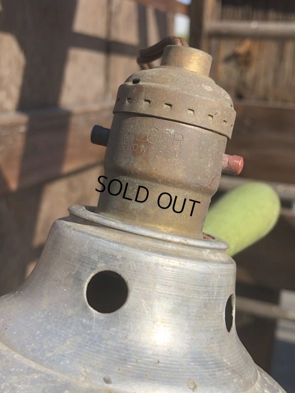 画像10: Vintage Industrial Aluminum Wood Handle Spot Light (B760)