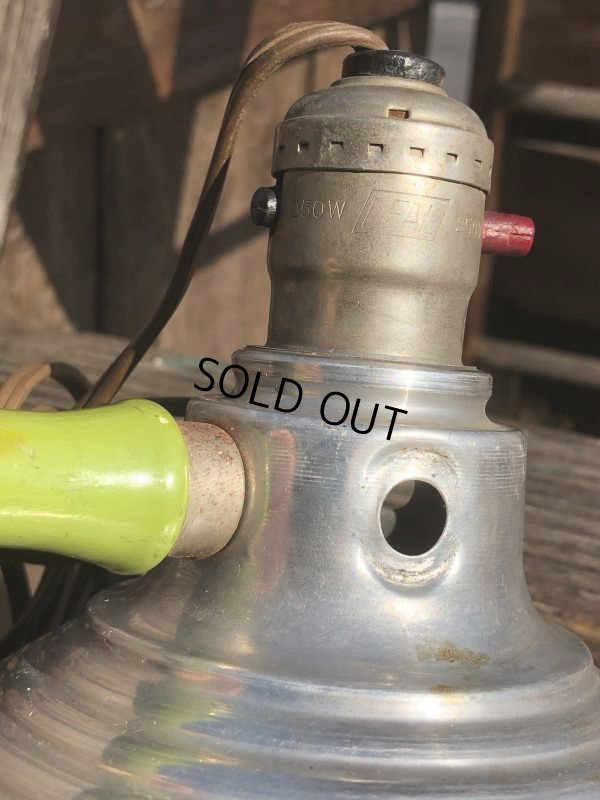 画像11: Vintage Industrial Aluminum Wood Handle Spot Light (B759)