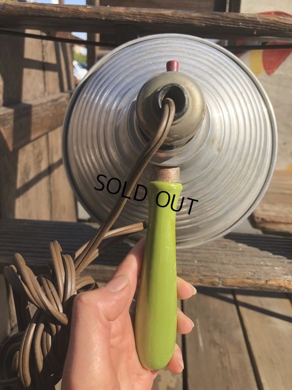 画像7: Vintage Industrial Aluminum Wood Handle Spot Light (B759)