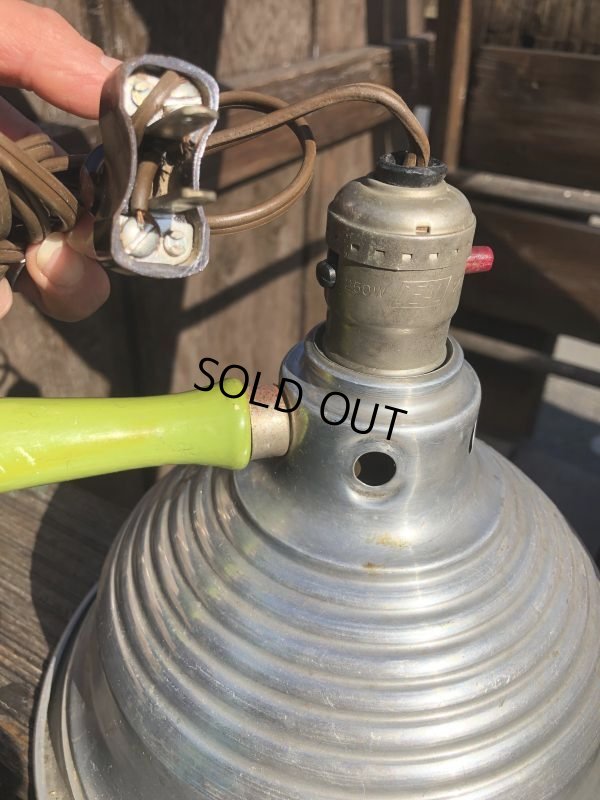 画像8: Vintage Industrial Aluminum Wood Handle Spot Light (B759)