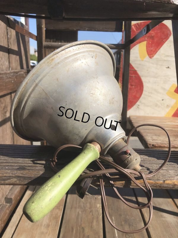 画像4: Vintage Industrial Aluminum Wood Handle Spot Light (B760)