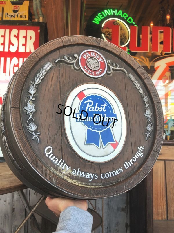 画像10: Vintage Pabst Blue Ribbon Beer Store Display Barrel Sign (B766)