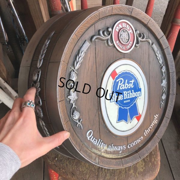 画像9: Vintage Pabst Blue Ribbon Beer Store Display Barrel Sign (B766)