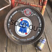 Vintage Pabst Blue Ribbon Beer Store Display Barrel Sign (B766)