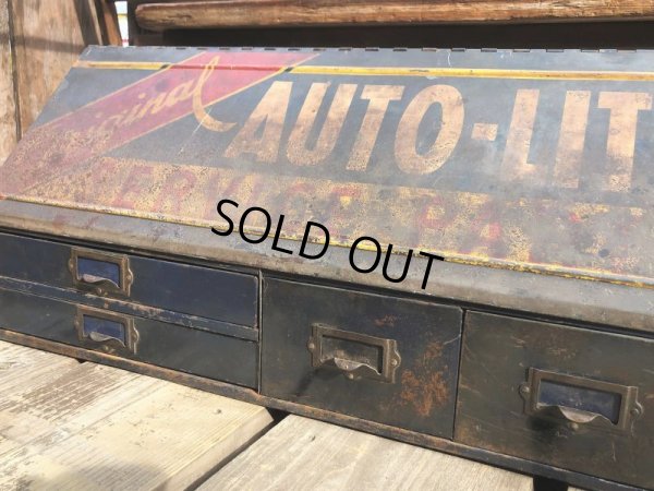 画像13: 50s Vintage Auto-Lite Dealership Service Display Cabinet (B767) 