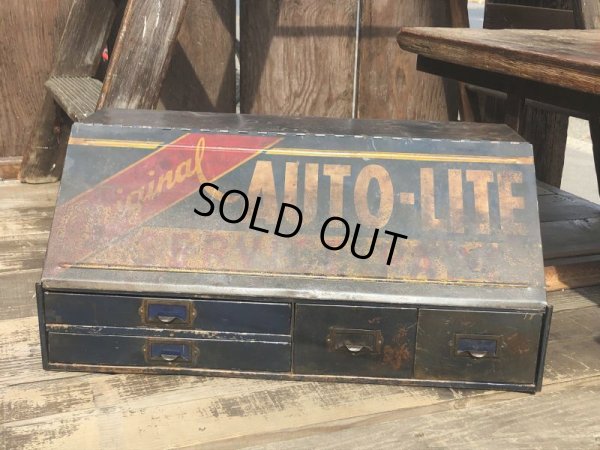 画像14: 50s Vintage Auto-Lite Dealership Service Display Cabinet (B767) 