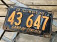 画像1: 50s Vintage American License Number Plate 1955 43 647 (B805)  (1)