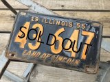 50s Vintage American License Number Plate 1955 43 647 (B805) 