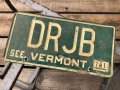 Vintage American License Number Plate DRJB (B774) 