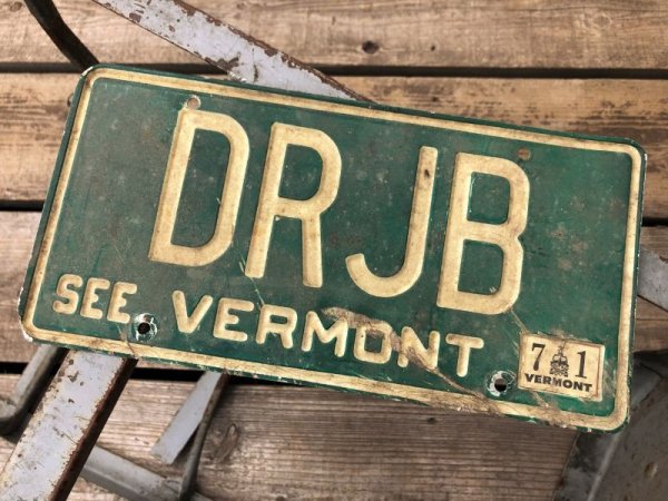 画像1: Vintage American License Number Plate DRJB (B774) 