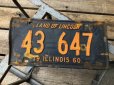 画像1: 60s Vintage American License Number Plate 43 647 (B790)  (1)