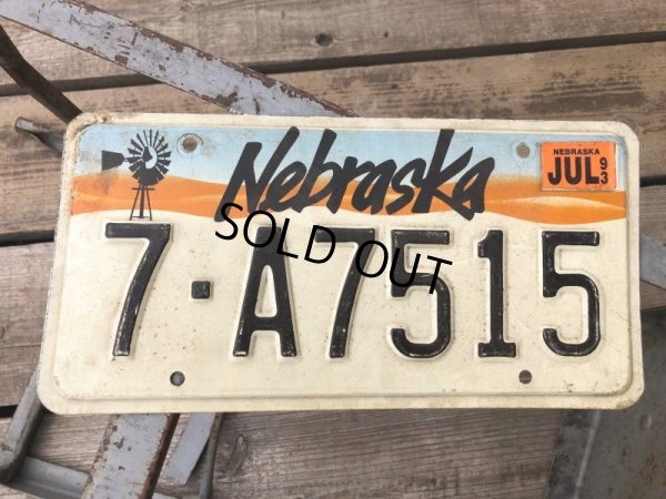 画像1: 90s Vintage American License Number Plate 7 A7515 (B796) 