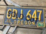 Vintage American License Number Plate GDJ 647 (B780) 