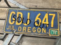 Vintage American License Number Plate GDJ 647 (B780) 