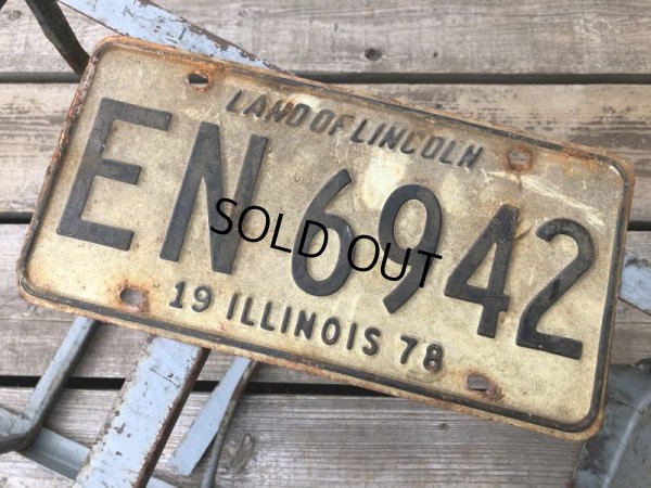 画像1: 70s Vintage American License Number Plate EN 6942 (B783) 