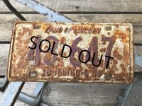 50s Vintage American License Number Plate 43 647 (B789) 