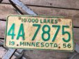 画像1: 50s Vintage American License Number Plate 4A 7875 (B812)  (1)