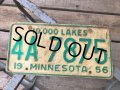 50s Vintage American License Number Plate 4A 7875 (B812) 