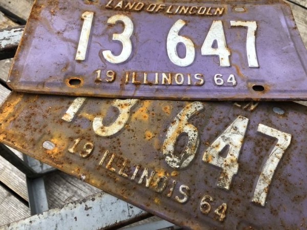 画像3: 60s Vintage American License Number Plate 1964 13 647 (B816) 