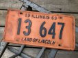 画像1: 60s Vintage American License Number Plate 1969 13 647 (B810)  (1)