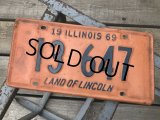 60s Vintage American License Number Plate 1969 13 647 (B810) 