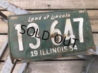 50s Vintage American License Number Plate 1954 13 647 (B808) 
