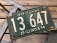 画像1: 50s Vintage American License Number Plate 1954 13 647 (B807)  (1)