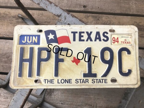 画像1: 90s Vintage American License Number Plate HPF 19C (B797) 