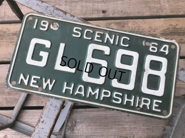 画像1: 60s Vintage American License Number Plate GL 698 (B785) 