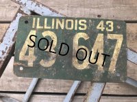 40s Vintage American License Number Plate 1943 43 647 (B804) 