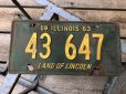画像1: 60s Vintage American License Number Plate 1963 43 647 (B793)  (1)