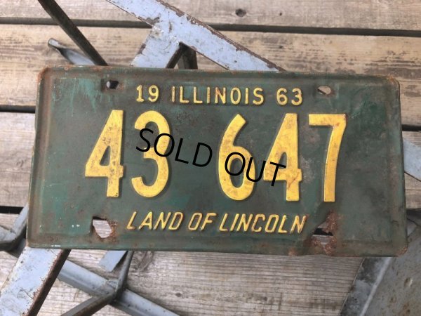 画像1: 60s Vintage American License Number Plate 1963 43 647 (B793) 