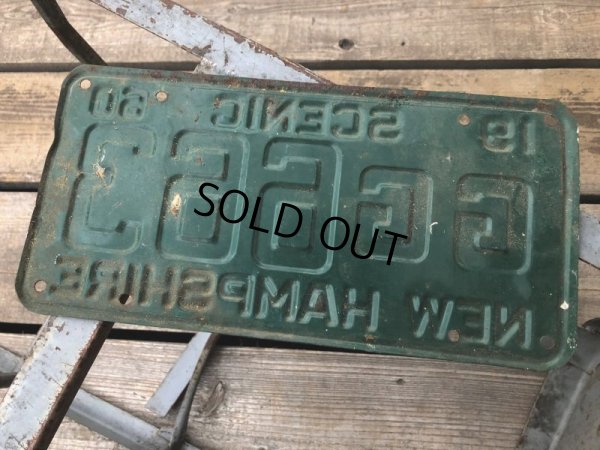 画像2: 60s Vintage American License Number Plate GG 663 (B798) 