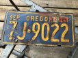 画像1: 60s Vintage American License Number Plate 7J 9022 (B788)  (1)