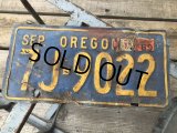 60s Vintage American License Number Plate 7J 9022 (B788) 