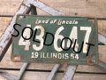 50s Vintage American License Number Plate 1954 43 647 (B803) 