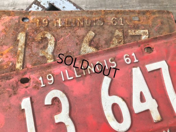 画像3: 60s Vintage American License Number Plate 1961 13 647 (B814) 